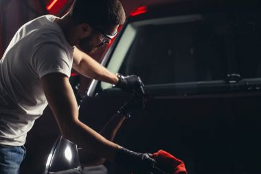 mikrofiber bez, araba ayrıntılı veya kavram valeting temizlik araba dostum