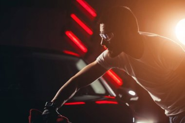 mikrofiber bez, araba ayrıntılı veya kavram valeting temizlik araba dostum