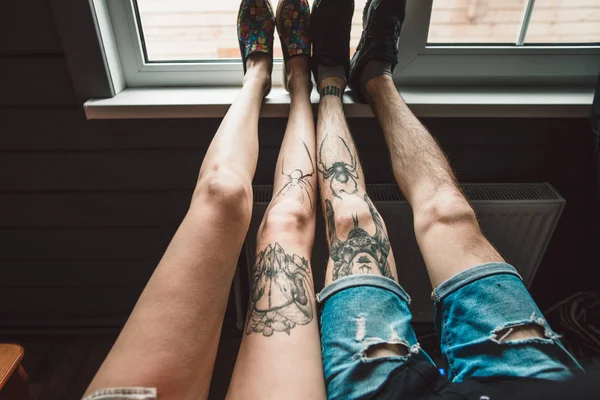 Любов і татуювання — стокове фото