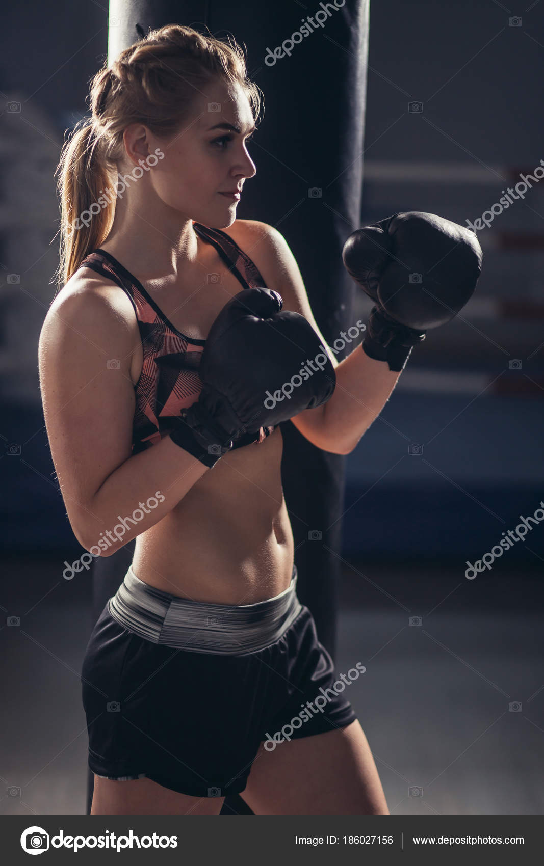 Retrato De Estudio De Una Mujer Deportiva Madura En Guantes De Boxeo Sobre  Fondo Gris Foto de archivo - Imagen de lifestyle, guante: 178329462