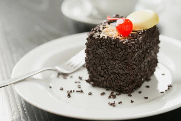 Schokoladengebäck zum Dessert — Stockfoto