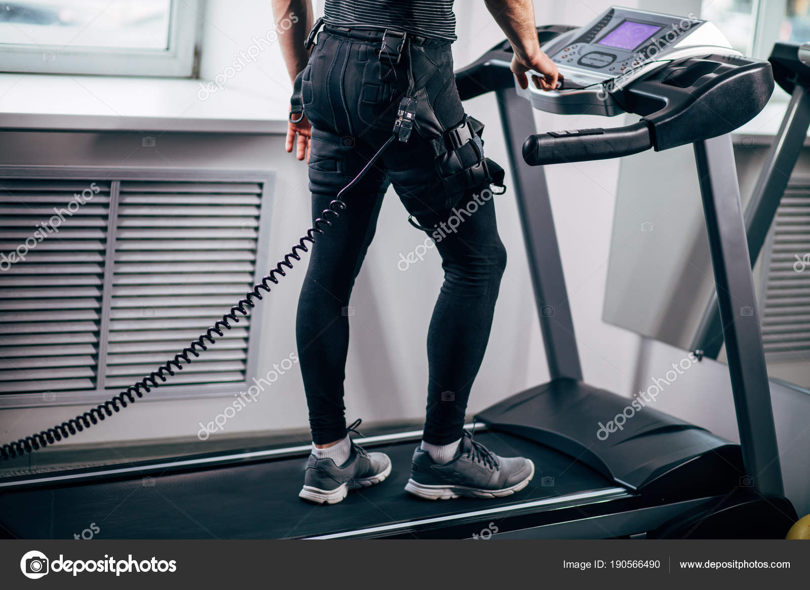 Ems Training Electrical Muscle Stimulation Stock Photo - Download