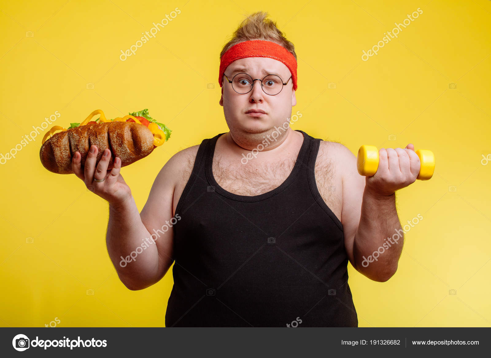 Große dicke Sportler
