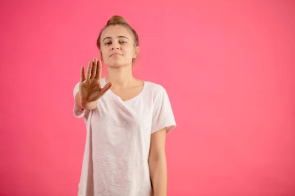 Young soothsayer with outstretched arm — Stock Photo, Image