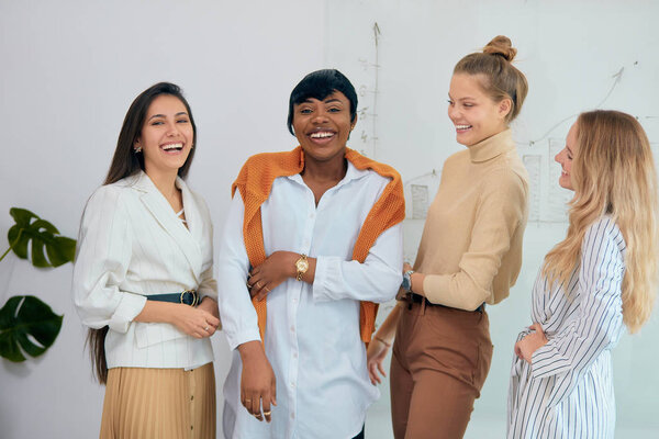 Portrait of confident young multi-ethnic business team