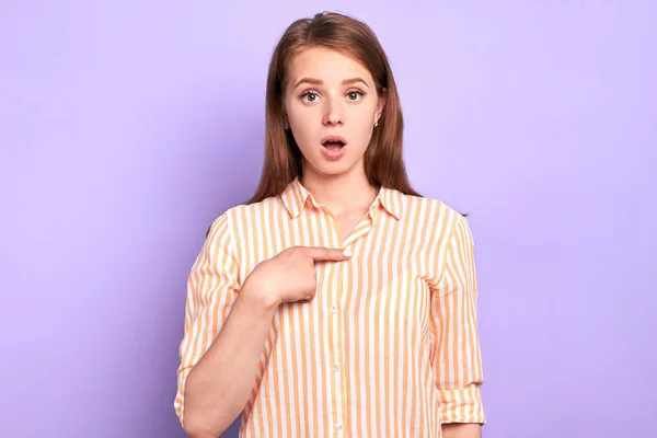 Amazed student can not believe she won educational grant, suprised and shocked — Stok fotoğraf