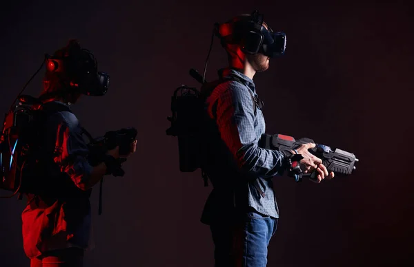 VR gioco in luce al neon — Foto Stock