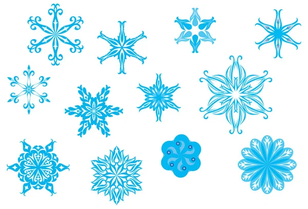 Flores de invierno de cristal — Vector de stock