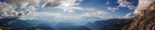 Panorama Fra Eggendalen Sett Fra Rosengarten Fjellgruppe Kvelden – stockfoto