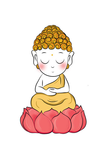 маленькая иллюстрация Будды
