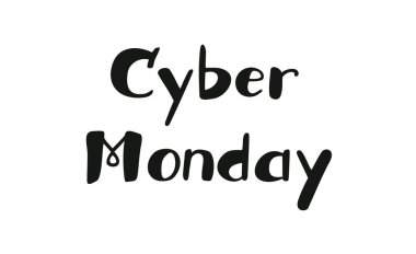 Modern el yazı Pazartesi siber, çekilmiş