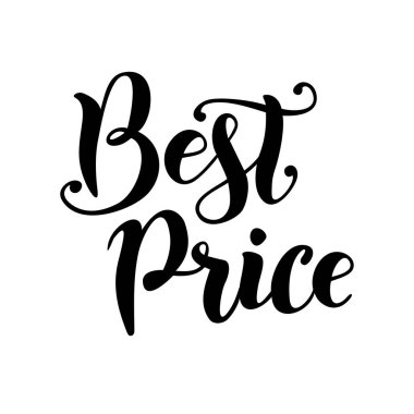 Modern el yazısı hat yazı Dükkanı, katalog, Etiketler, satış, market, reklam, satıcı, Web sitesi için beyaz arka plan üzerinde izole siyah en iyi fiyat