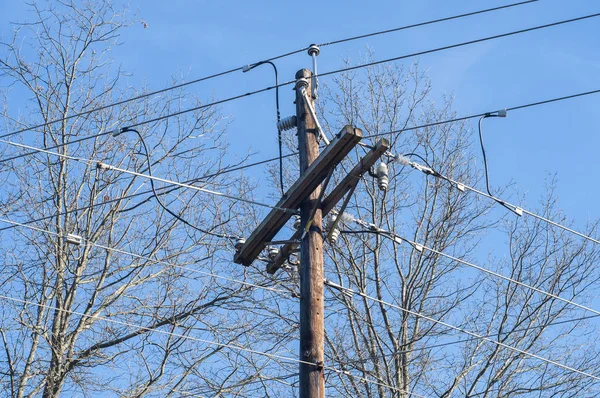 Electric power lines — Stock Photo, Image