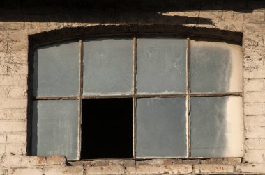 Eski Endüstriyel Bina pencerenin Grunge