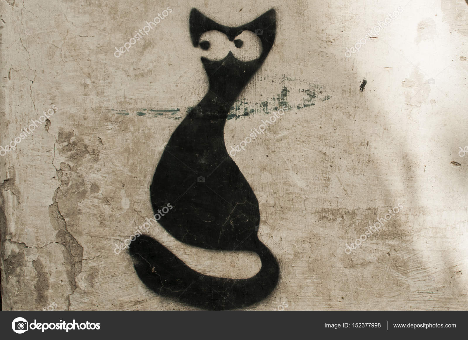 Kara kedi figürü şablon stilize — Stok Foto © varbenov1 152377998