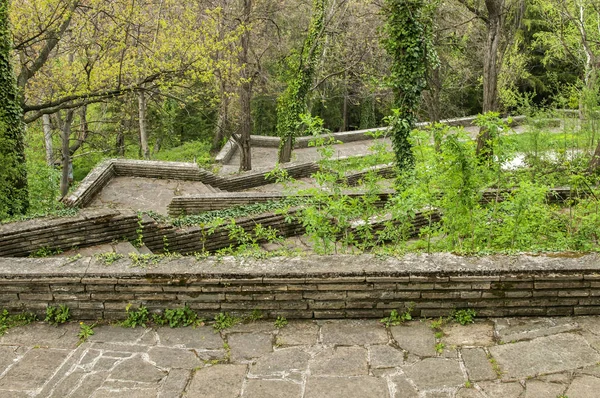 Paths with stairs in park — Stock Photo, Image