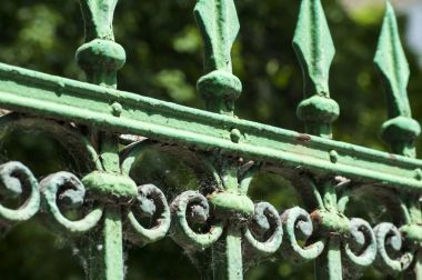 Eski vintage demir çit portre