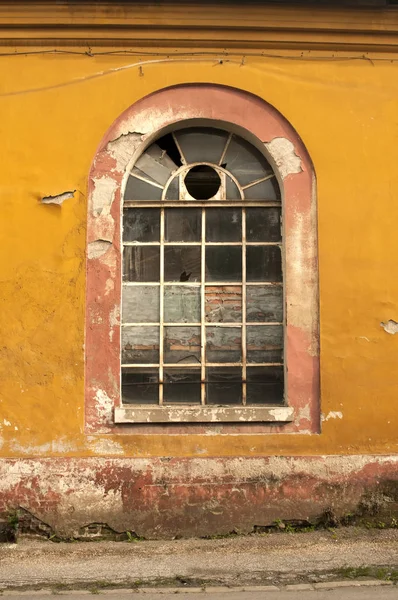 Vieja ventana de vidrio grunge — Foto de Stock