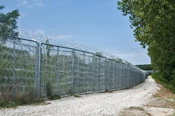Border fence closeup