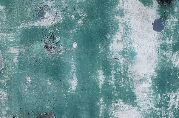 Old Weathered Painted Grunge Metal Sheet Surface Faded Cracked Paint — Stock Photo, Image