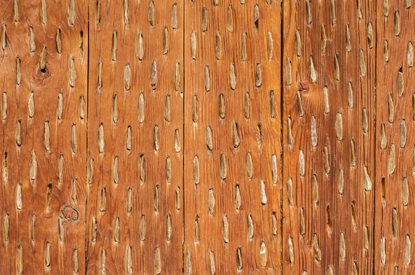 Bottom View Spanish Threshing Board Closeup Rural Wooden Background — Stock Photo, Image