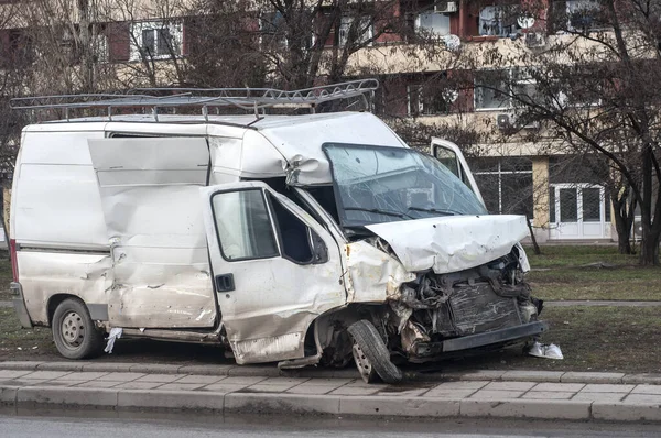 Schiacciato Nel Furgone Trasporto Incidente Stradale — Foto Stock