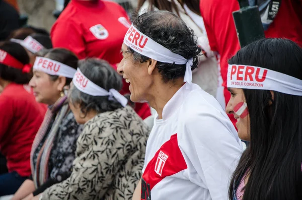 Fanatizm Peru (Peru vs Kolombiya) Rusya 2018 — Stok fotoğraf