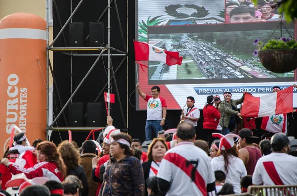 Fanatyzm w Peru (Peru vs Kolumbia) Rosja 2018 — Zdjęcie stockowe