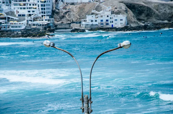 Lamp post on the beach — Stock Photo, Image