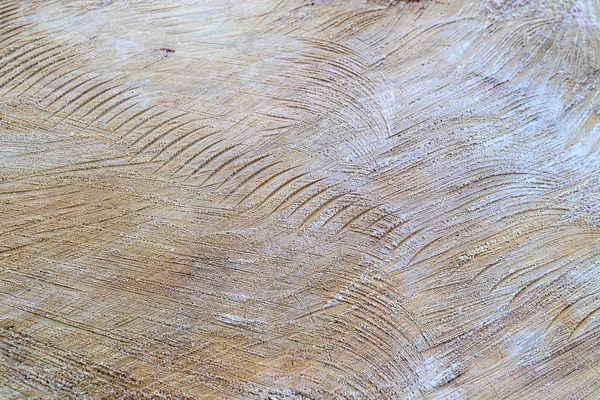 Die Textur eines großen Baumes mit Sägespuren und Rissen — Stockfoto