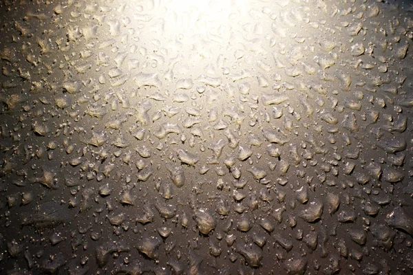 Texture Des Gouttelettes Eau Froide Glacée Lumière Vient Haut — Photo