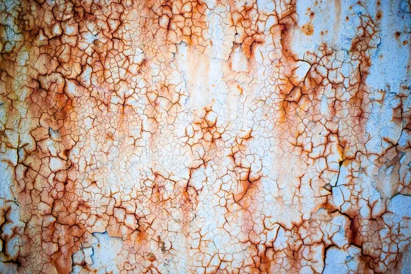 Rust Paint Which Texture Consists Old Cracked — Stock Photo, Image