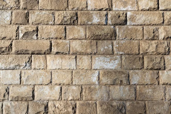 Doku duvar gri büyük blok tuğla açık havada — Stok fotoğraf
