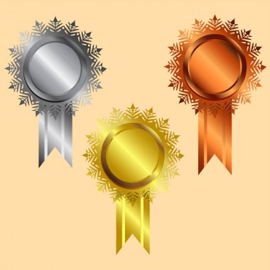 ödül, kutsal kişilerin resmi, vektör, altın, gümüş, bronz, gümüş, vecter illus