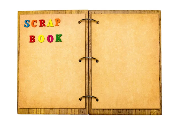 ScrapBook Kladblok met deksel gemaakt van natuurlijke materialen — Stockfoto