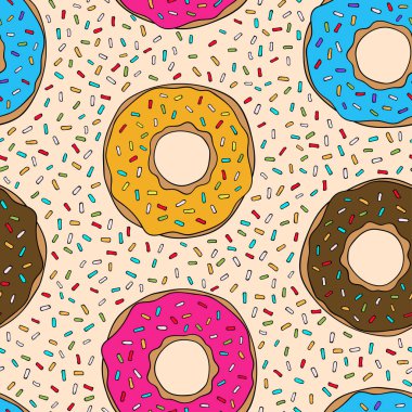 renkli donut ile Seamless Modeli