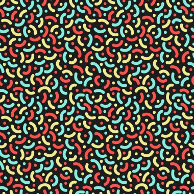 Eğrileri ve nokta. Memphis tarzı seamless modeli