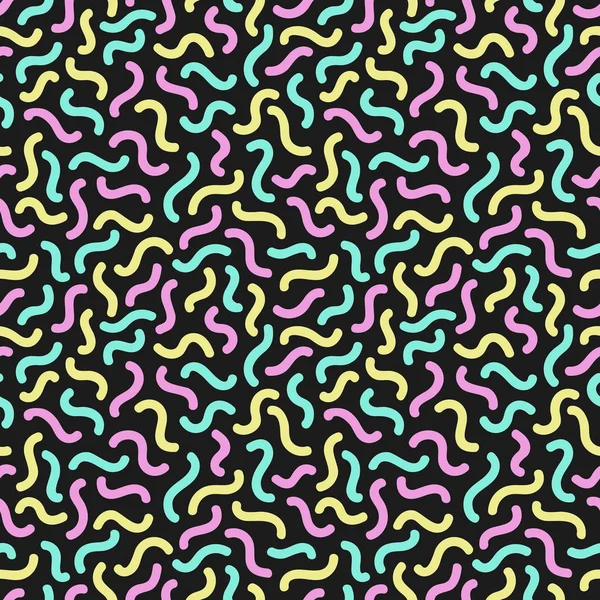 Eğrileri. Memphis tarzı seamless modeli