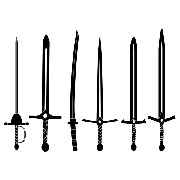 Set of antique swords — Stock Vector