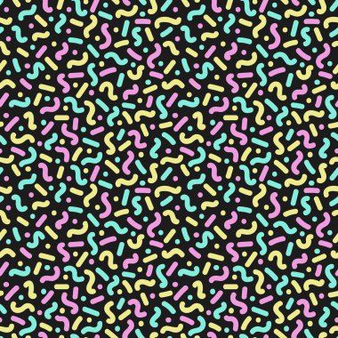 Eğrileri ve nokta. Memphis tarzı seamless modeli