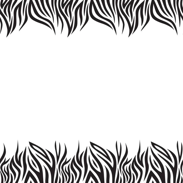 Черно-белый векторный фон с полосками. В стиле Бохо. Рамка графических листьев . — стоковый вектор