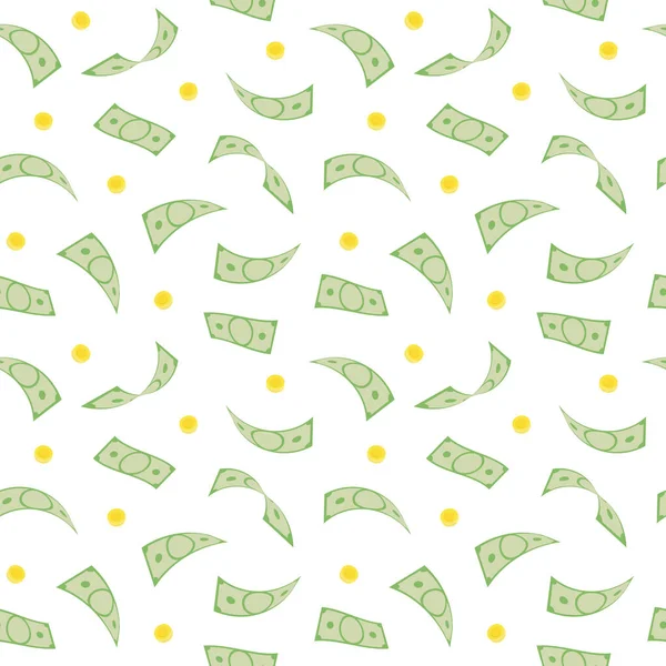 Para yağmur. Düşen dolar ve para ile Seamless Modeli.