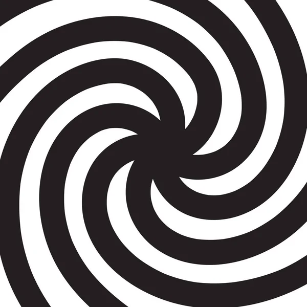 Espiral hipnótica. Espiral psicodélica en blanco y negro. Vector — Archivo Imágenes Vectoriales