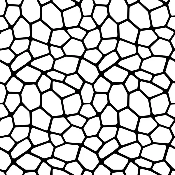 Mozaik seamless modeli. Kırık cam. Siyah ve beyaz Seramik Karo. Soyut geometrik doku. Vektör