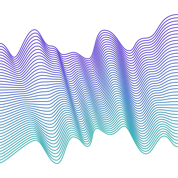 Απαλό μπλε κύματα. Αφηρημένο διανυσματικό γραμμές. Μείγμα επίδραση. — Διανυσματικό Αρχείο