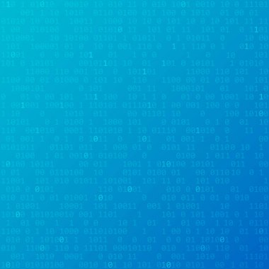 İkili kod. Vektör teknolojik altyapı ile sıfır ve bir.