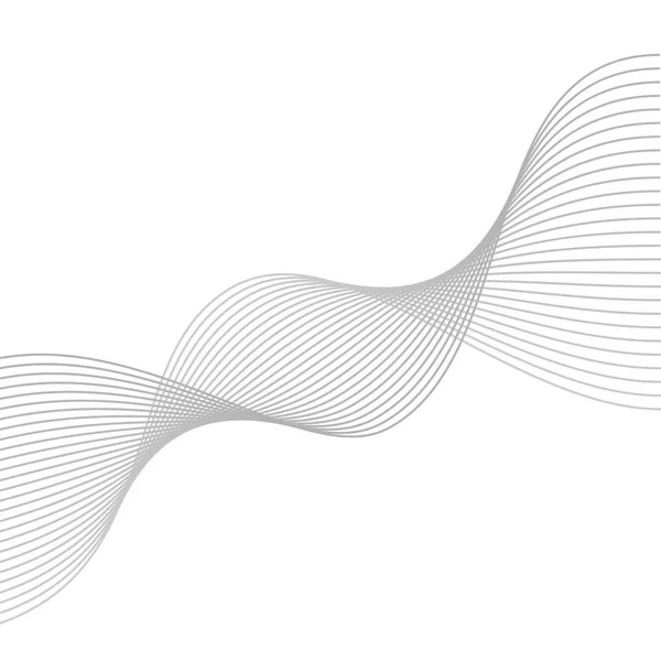 부드러운 회색 파도입니다. 추상적인 벡터 라인입니다. 블렌드 — 스톡 벡터
