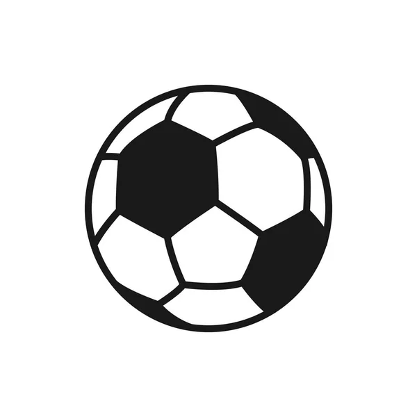 サッカー ボール。サッカー。サッカー ボールの白い背景で隔離のベクター アイコン。フラットの図. — ストックベクタ