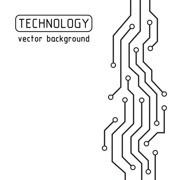 Placa de circuito. Tecnologia de fundo vetor. Ilustração futurista abstrata. Conceito Hi-tech . —  Vetores de Stock