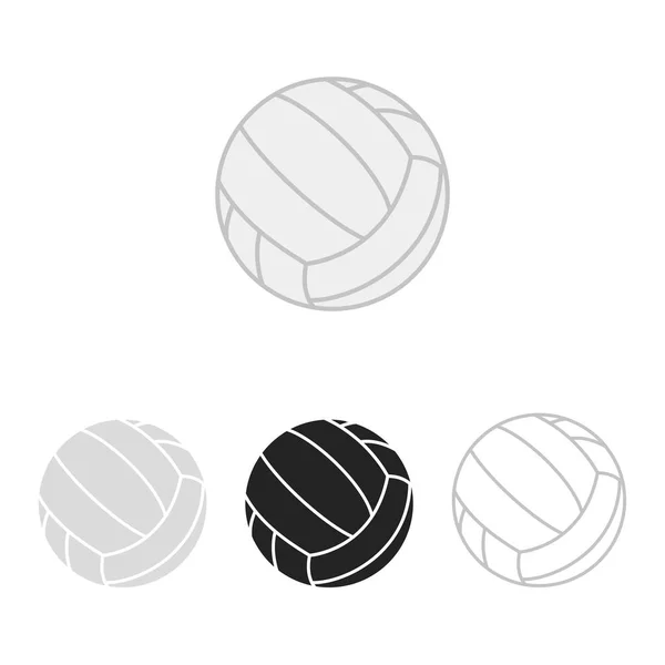 Volleyball ball set. Vector silhouettes of a volleyball balls. Vector icons isolated on white background. Flat vector collection. — Stock Vector